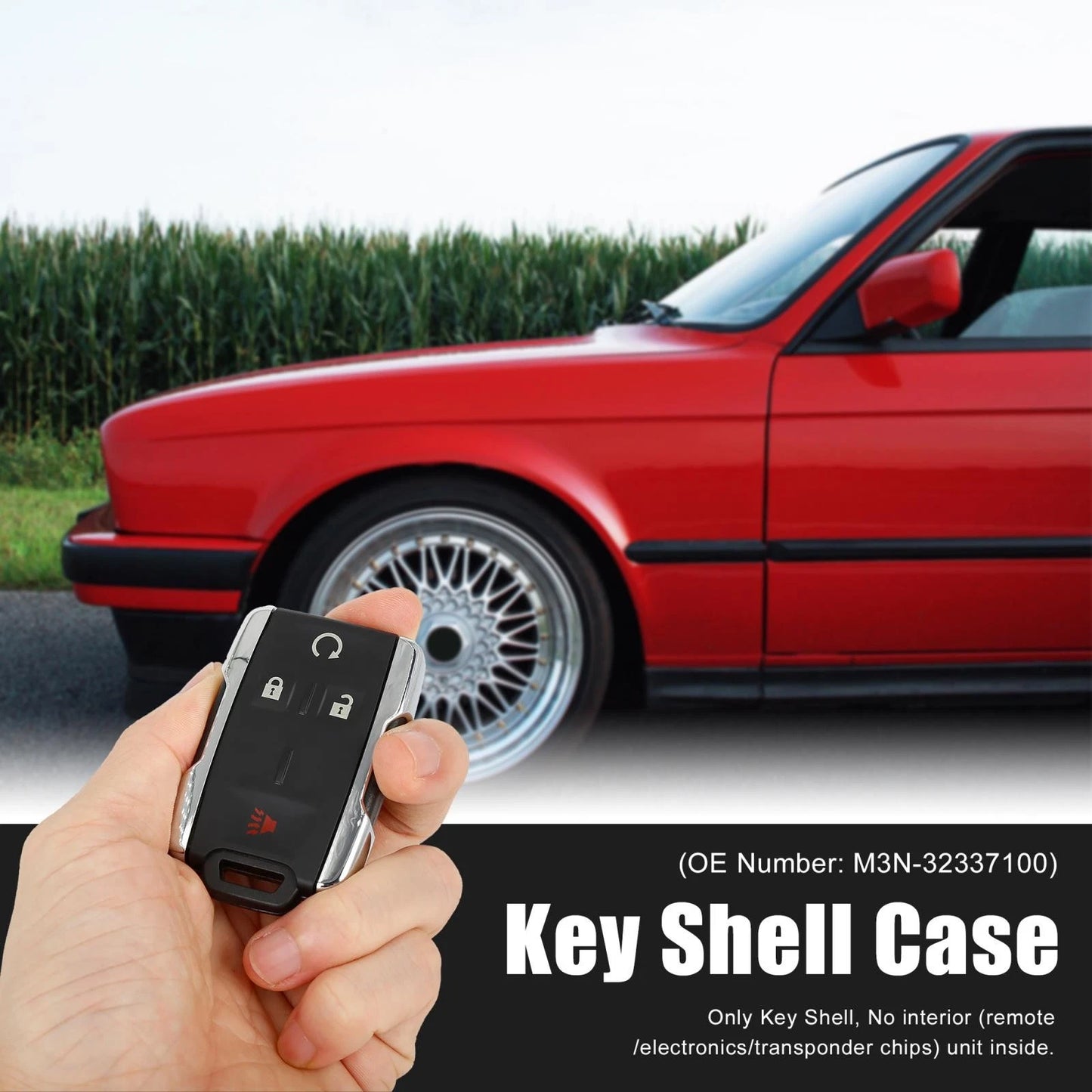 Shell Case Key Fob for Chevy Colorado Silverado 3-Button