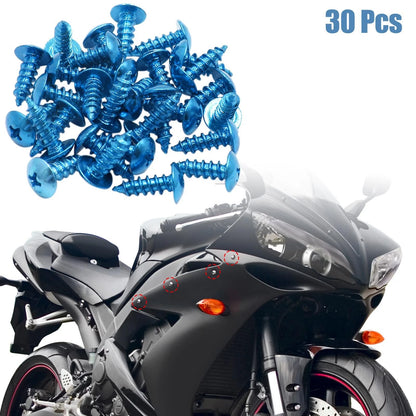 Bolts 30pcs Round Cross Head Self-Tapping for Motorcycle Car