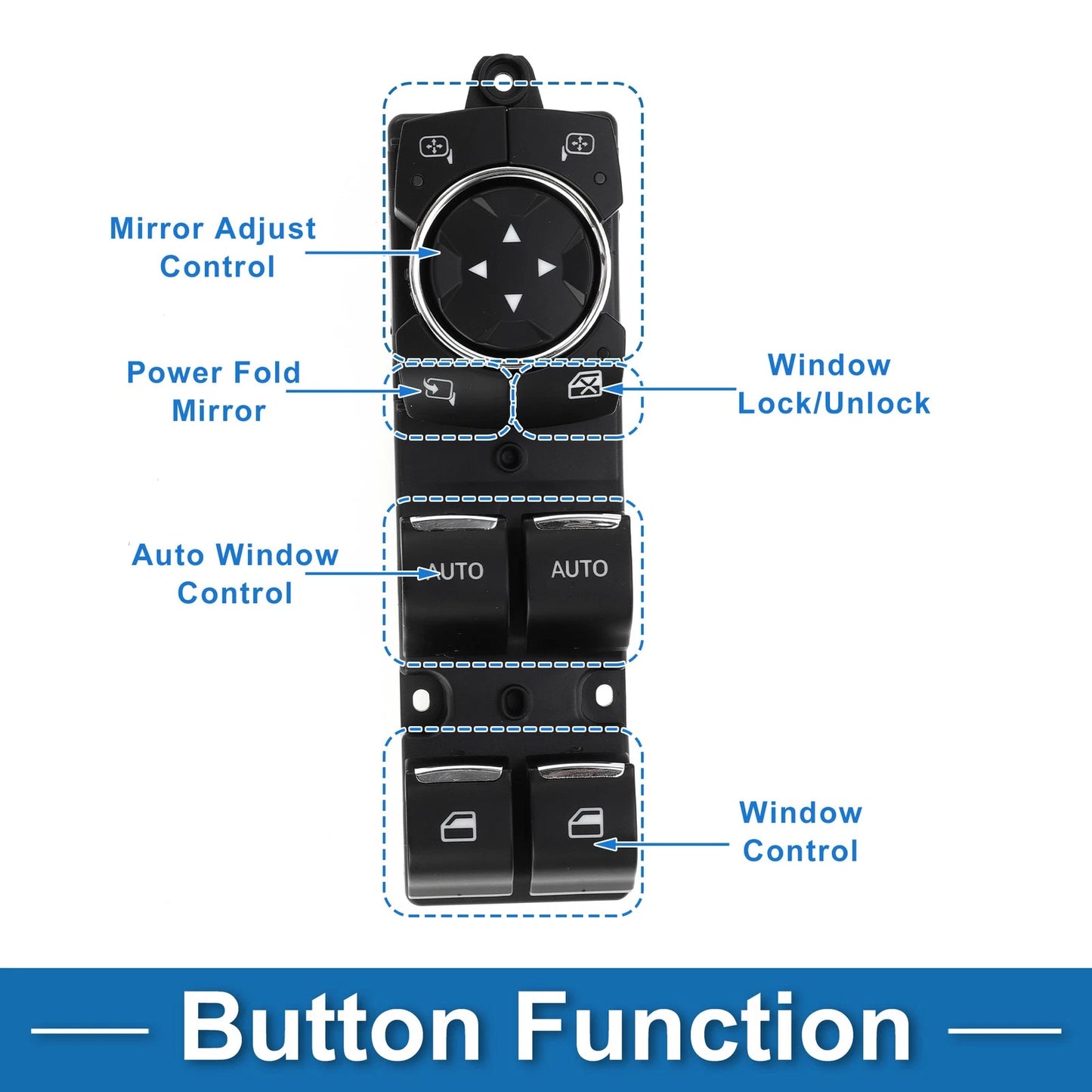 Front Driver Side Power Window Switch for Ford Explorer (2011-2015)