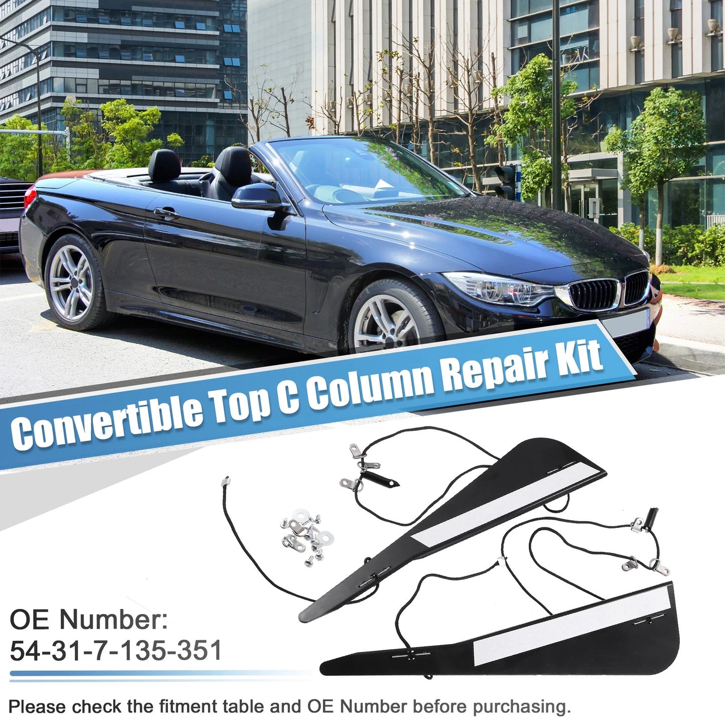 Roof Top C Column Repair Set for BMW E46 323ci M3 330ci 325ci (2000-2006)