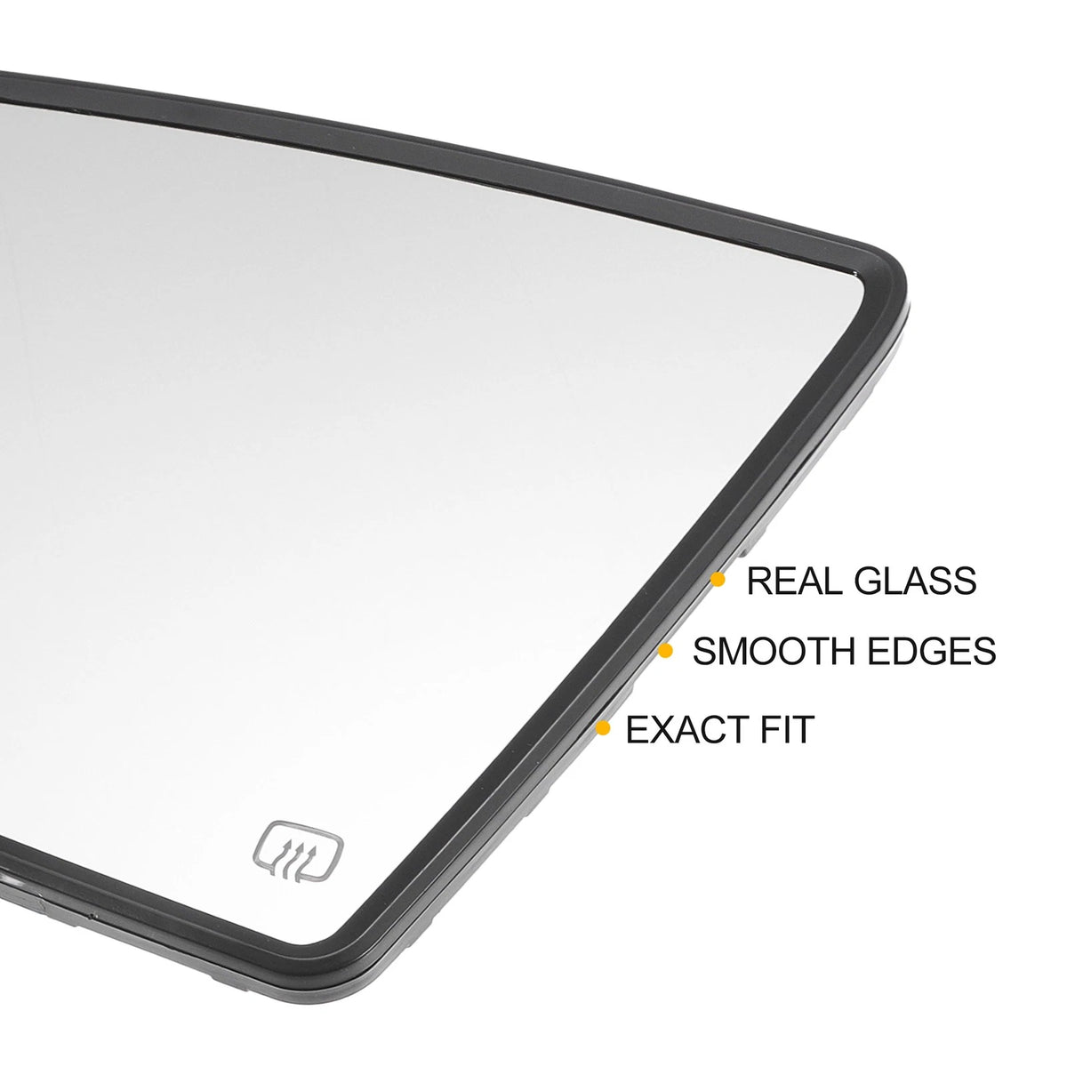 Left White Mirror Glass with Back Heated for Toyota Tundra (2007-2023)