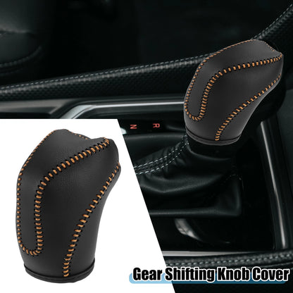 Gear Shifting Knob Cover for Subaru Crosstrek 2018-2023 Black Orange Stitch
