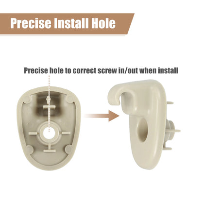 2 x Beige Sun Visor Support Clip Retainers for Jeep (2011-2018)