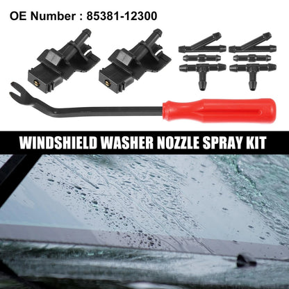 9pcs Front Windshield Washer Nozzle Kit for Toyota Corolla (2007–2013)