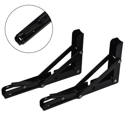 2 x Finish Folding Bracket for MOTORHOME Stainless Steel Black Campervan