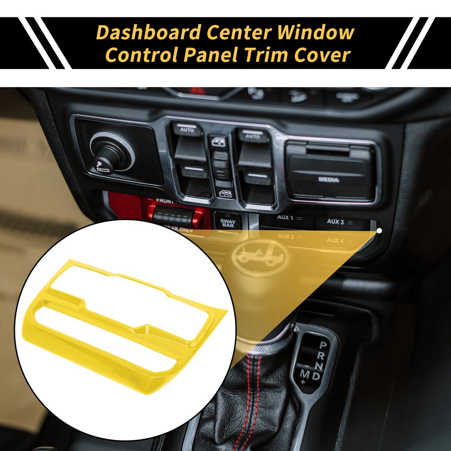 Dashboard Center Control Panel Cover for Jeep Wrangler JL JLU (2018-2023)