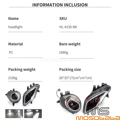 Brighter LED Headlight Assembly w/ DRL for BMW S1000RR (2009-2014)
