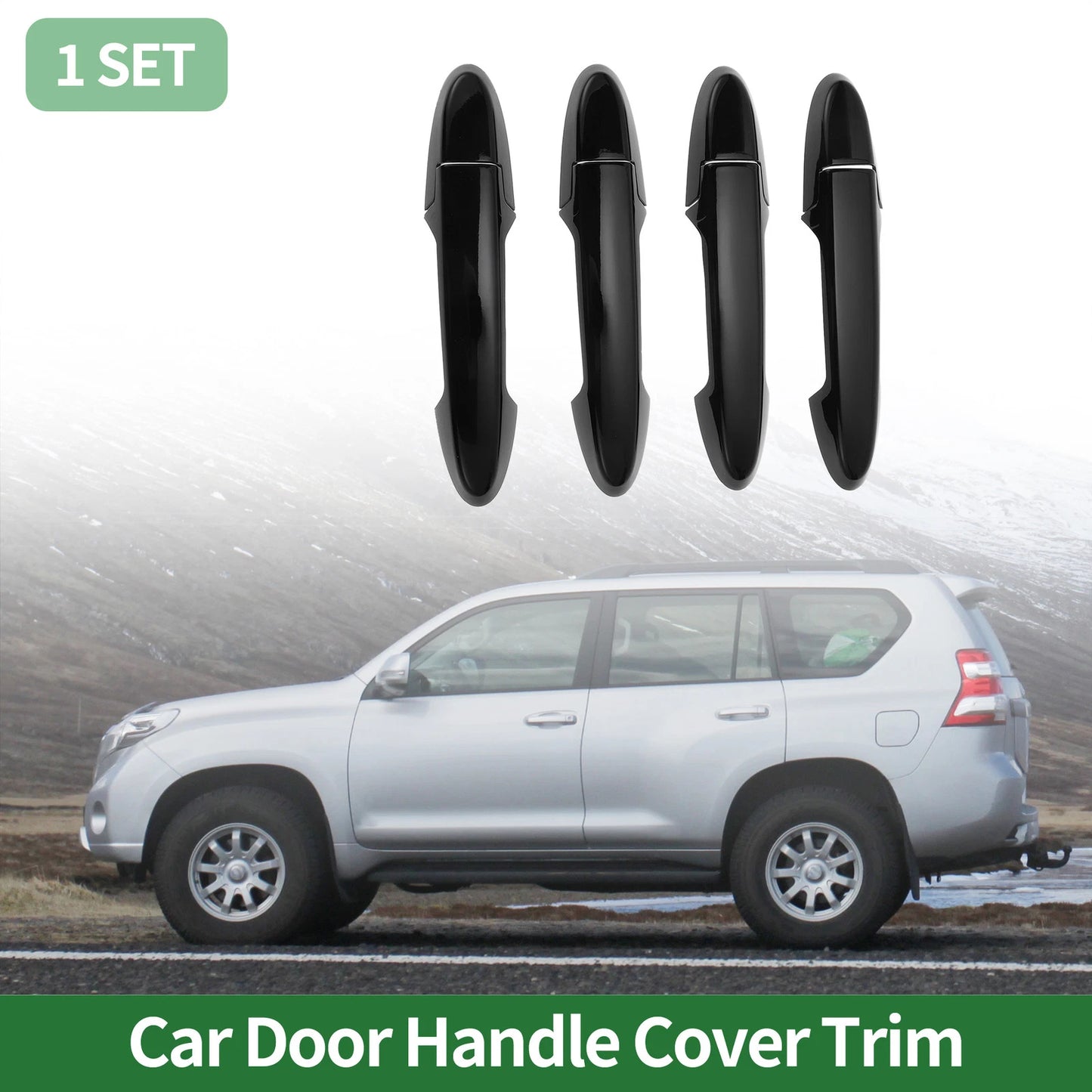 Car Door Handle Cover Trim for Honda Fit Jazz GK5 GP5 2014-2018 Black