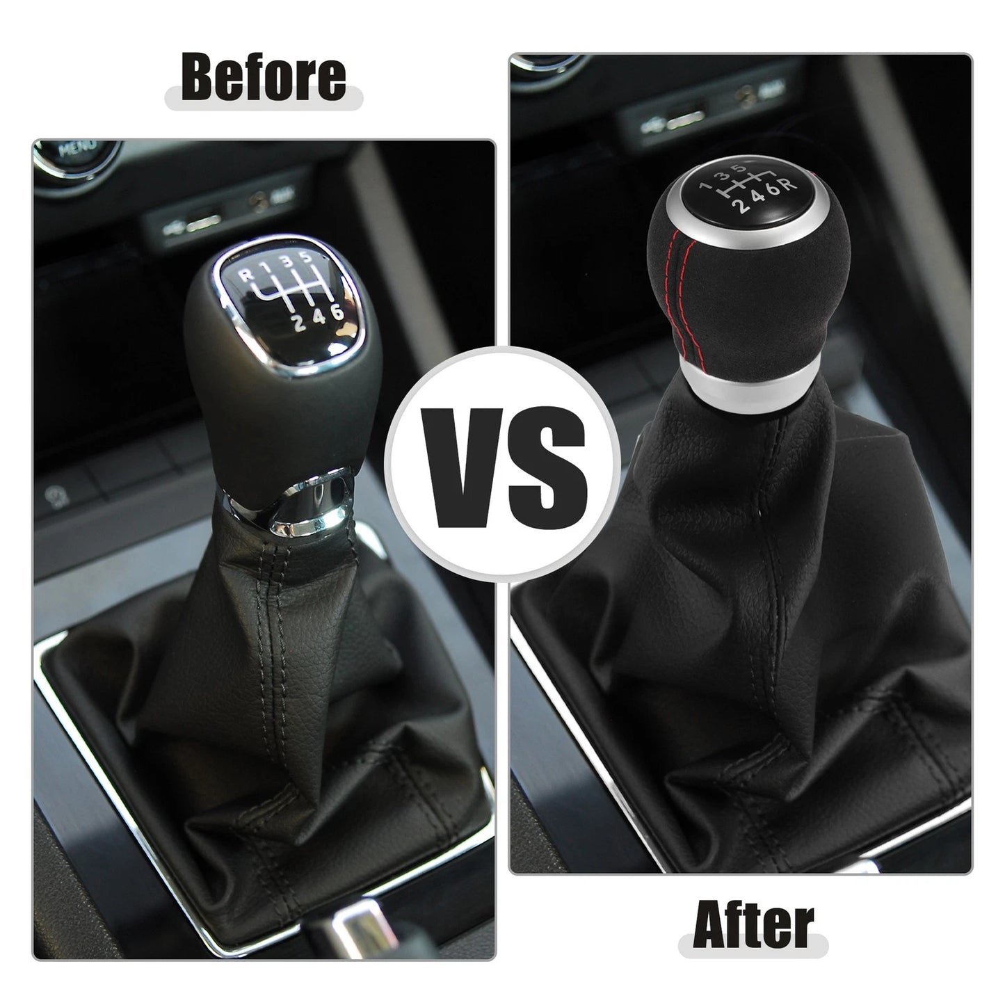 Suede Black 6 Speed Manual Gear Shift Knob for Subaru Impreza WRX STI (09-21)