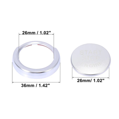 Start Stop Button Cap with Ring Kit for BMW 1 Series X1 X2 3 4 Series Silver Tone