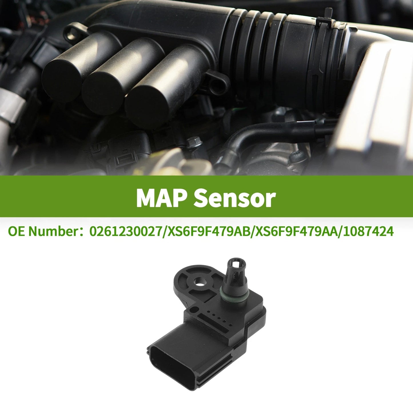 MAP Sensor for Ford Fiesta 1.0i, 1.6 (2013-2017)