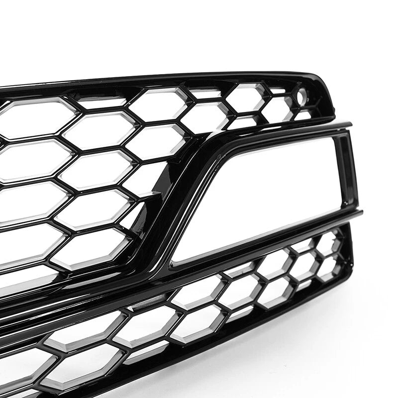 Black Front Bumper Fog Light Grilles Covers for 2013-2016 Audi A5 S-Line S5