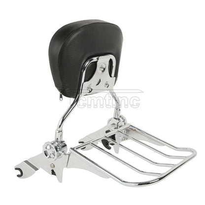 Backrest Sissy Bar Luggage Rack for Harley Touring Street Glide (2009-2025)