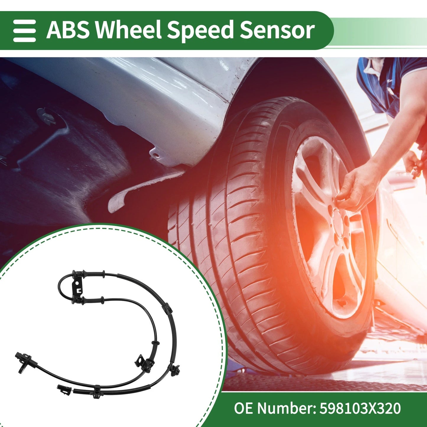 ABS Wheel Speed Sensor for Hyundai Elantra 2012-2016 (2 x Sensors)
