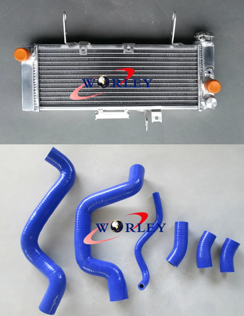 Aluminum Radiator + Blue Hose for Suzuki SV650N SV650 2003-2004