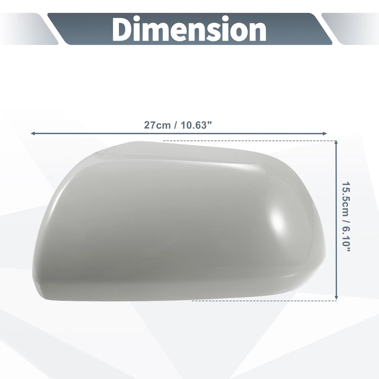 Gray Rearview Mirror Cover Cap Pair for Toyota Highlander (2009-2014)