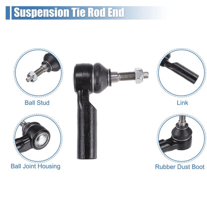 4 x Front Inner Outer Tie Rod Ends for Ford Mustang (2005-2010)