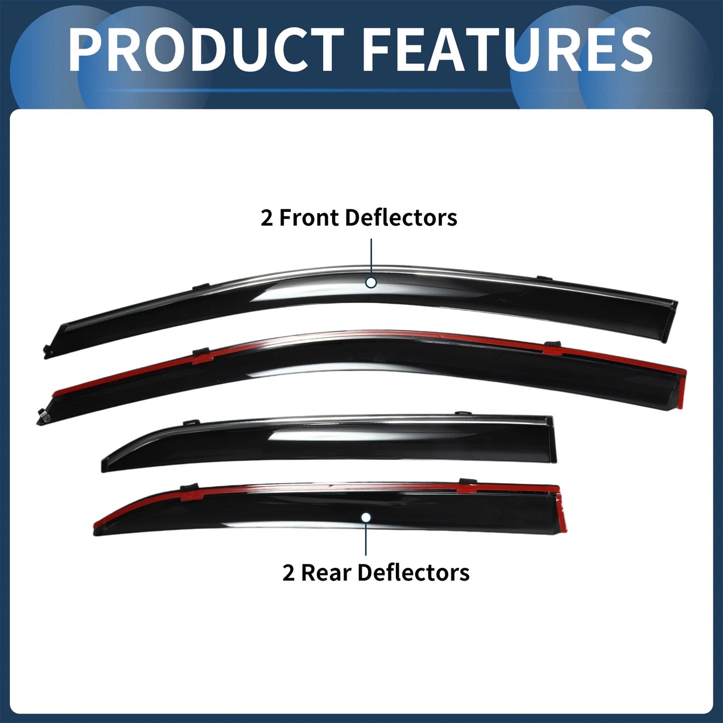 Window Deflectors 1 Set for Toyota Corolla (2009)