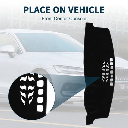 Dashboard Cover Mat for Volvo S90 Sun Protector Black (2017-2019)