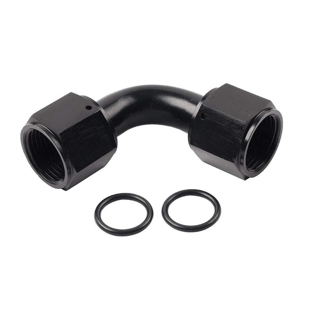 90 Degree 10AN Female to Female Swivel Coupler Fitting Adapter Connector