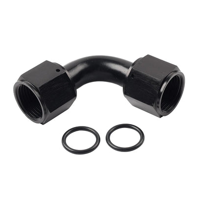 90 Degree 10AN Female to Female Swivel Coupler Fitting Adapter Connector
