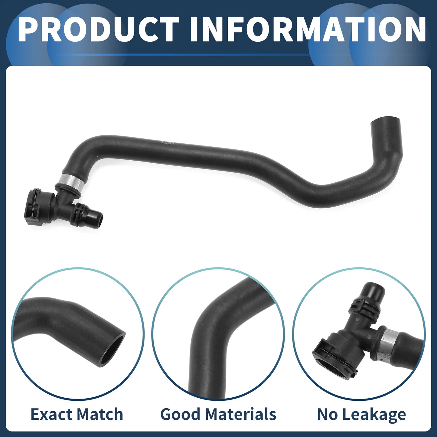 Radiator Hose for BMW 740i 740iL (1998-2001) Rubber 1 x Hose
