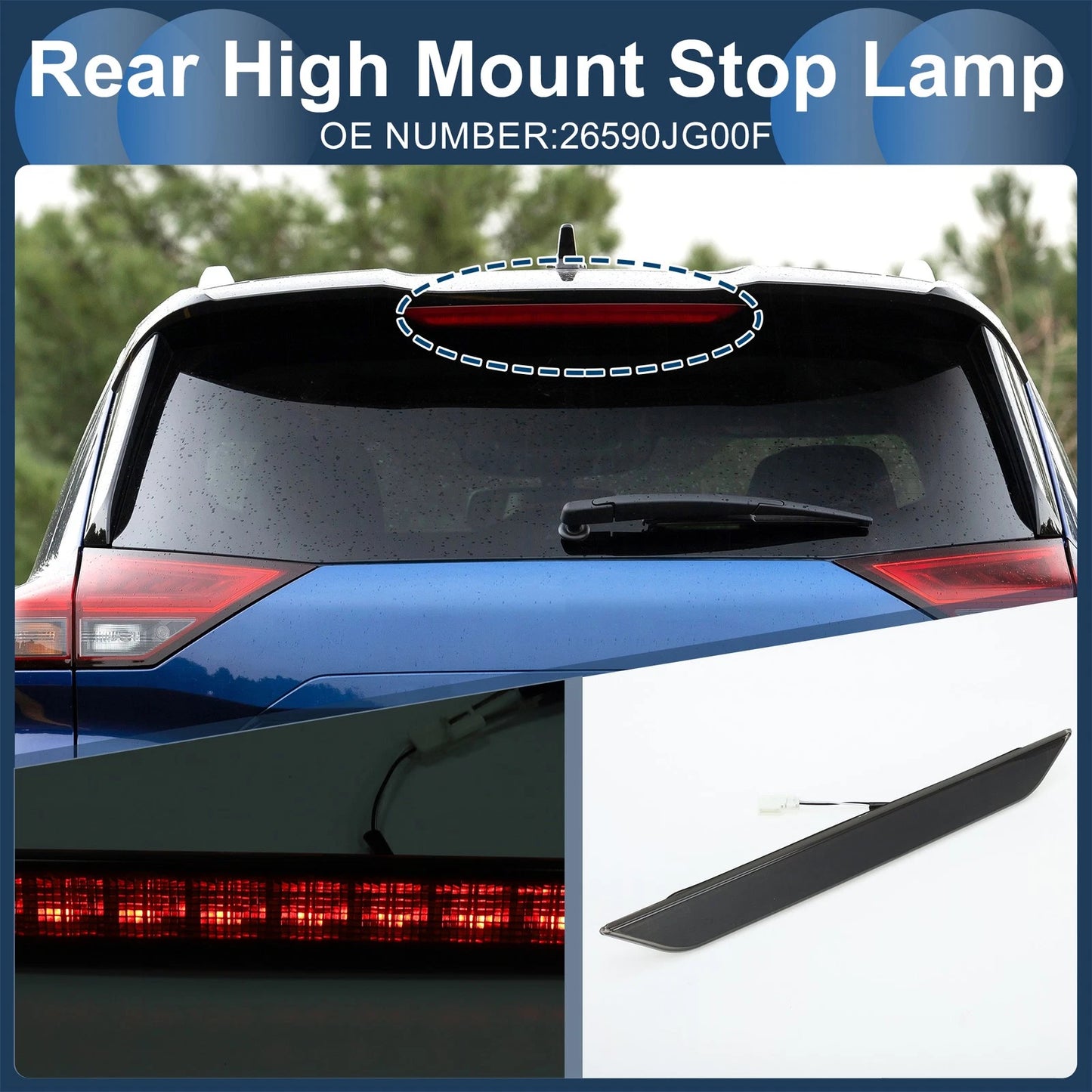 LED Third Brake Light for Nissan X-Trail T31 (2008-2013) Black Housing