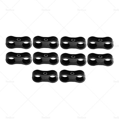 10 x AN6 Nylon Braided Stainless Fuel Oil Line Hose Separator Clamp