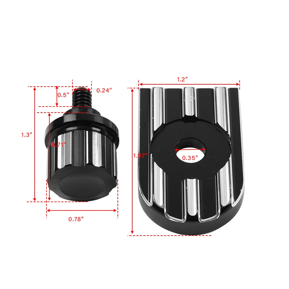Rear Mudguard Seat Bolt Screw w/ Knob Cover for Harley Touring (1996-2024)