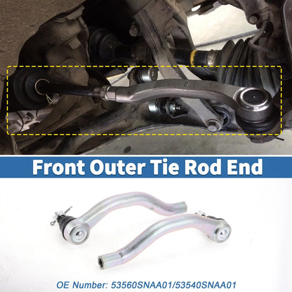 2 x Front Outer Tie Rod Ends for Honda Civic (2006-2011)