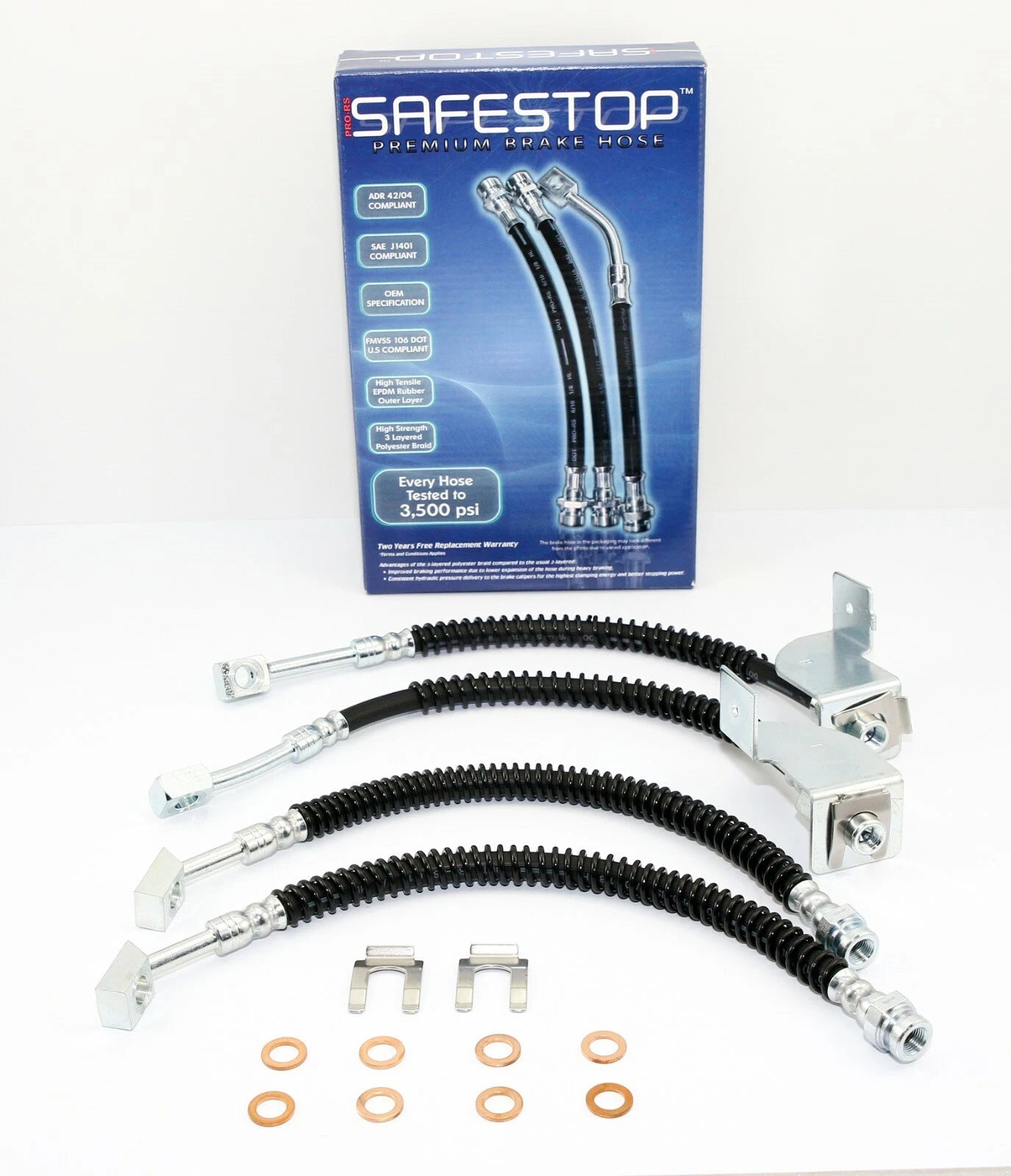 4 x Brake Line Kits for Falcon/Fairmont AU1 Sedan (IRS, Traction) (1998-2000)
