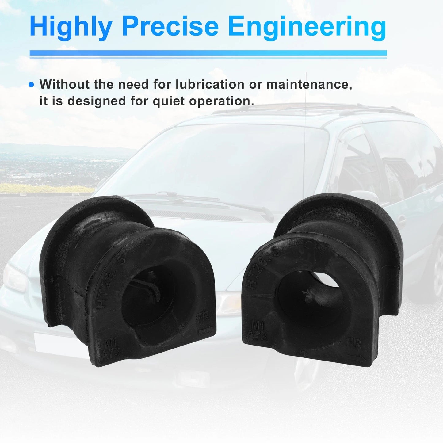 Black Stabilizer Sway Bar Bushings for Honda Accord (2018-2023)