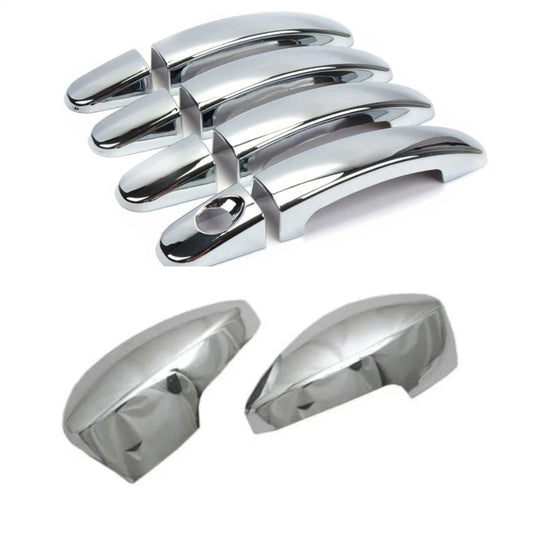 10pcs Chrome Mirror & Door Handle Cover Trim for Ford Escape Kuga (2013-2016)
