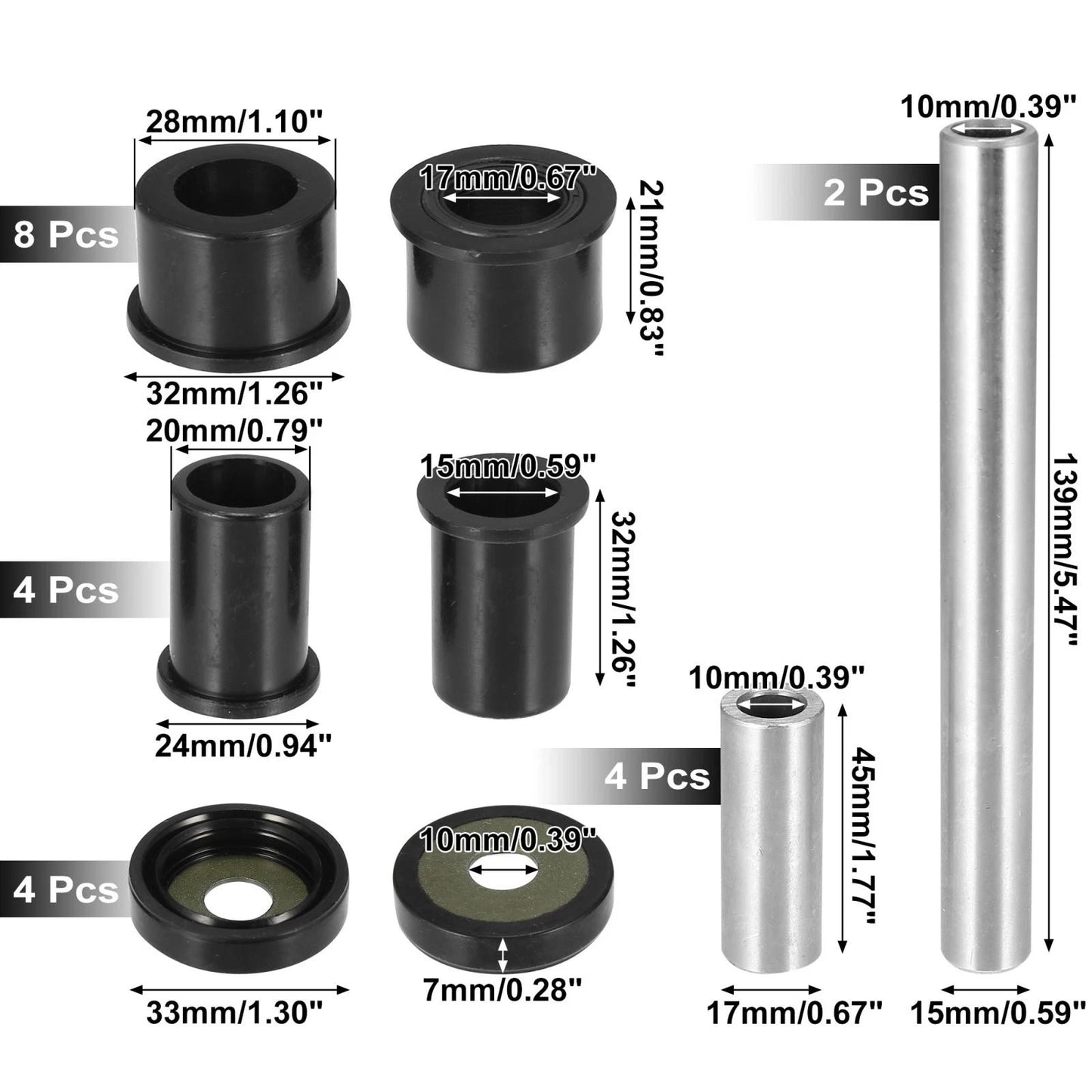 Control Arm Bushings for Honda 500 Foreman Rubicon TRX500 (2001-2023)