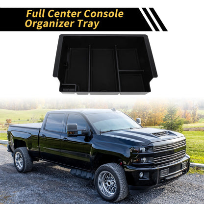 Center Console Tray for Chevy Silverado (2015-2019) Black