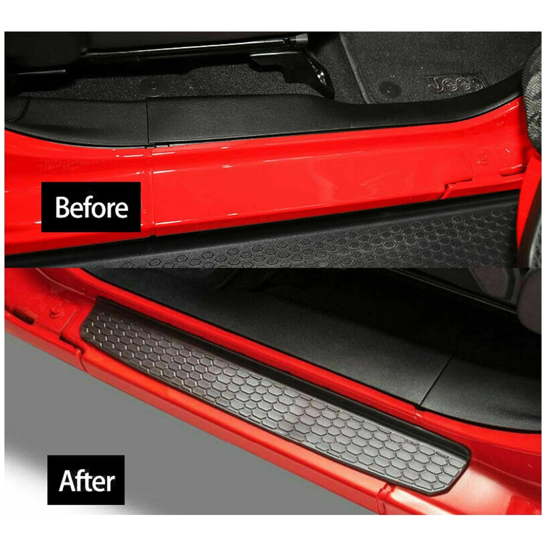 4 x Door Entry Sills for Jeep Wrangler JL 2018-2021 & Gladiator JT 2020-2021