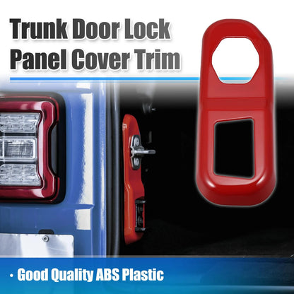 Interior Tailgate Trunk Lock Buckles Panel Cover Trim for Jeep Wrangler (2018+)