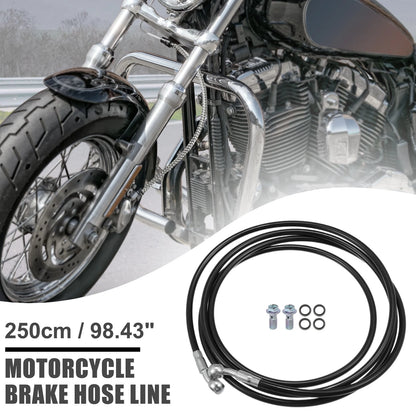 Brake Hose 250cm Black Hydraulic Brake Line Oil Pipe for Bike