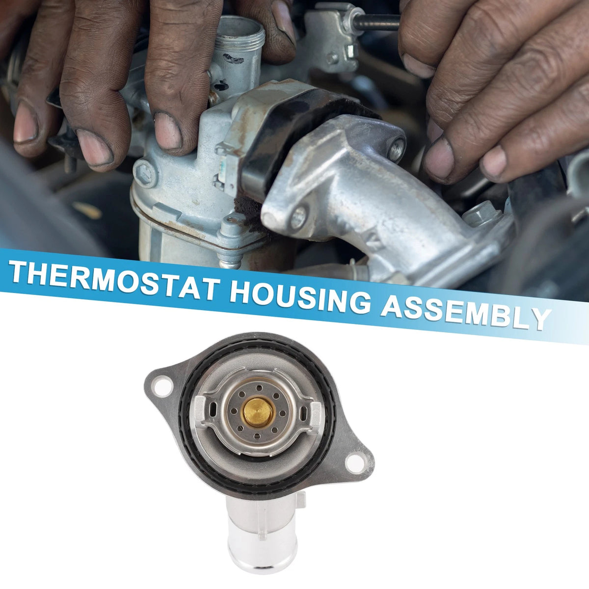 Engine Coolant Thermostat Housing Assembly for Chevrolet Malibu 2.0L(2013-2022)