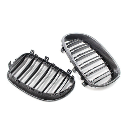 Carbon Fiber Look Front Kidney Grille for BMW E60 E61 5 Series M5 (2004-2010)