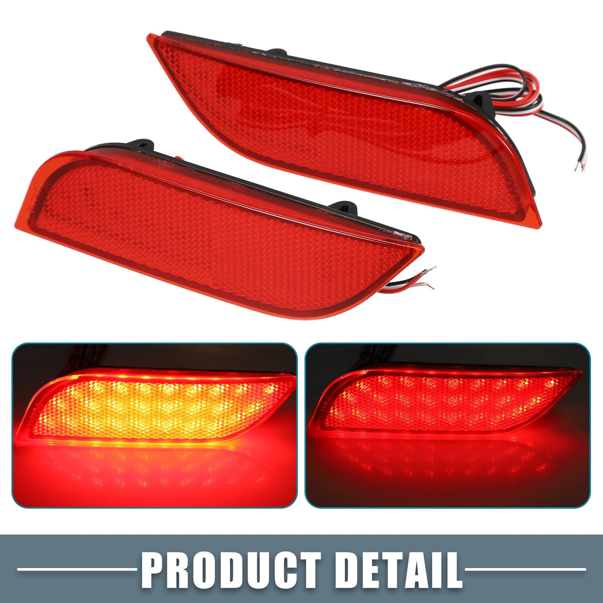 Rear Bumper Reflector LED Brake Tail Lights for Subaru Impreza (2008-2011)