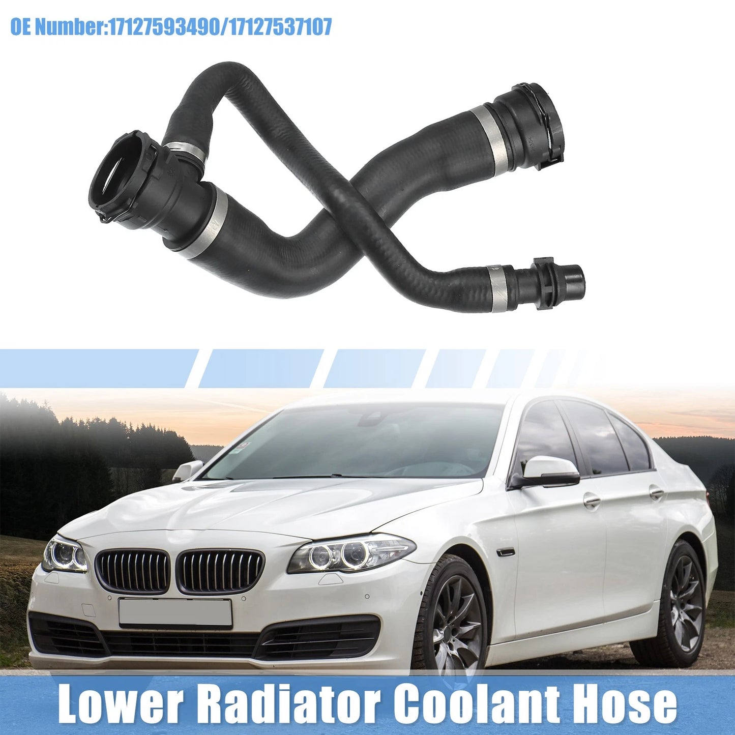 Upper Radiator Coolant Hose for BMW X5 XDrive30i 3.0L L6 (2007-2013)
