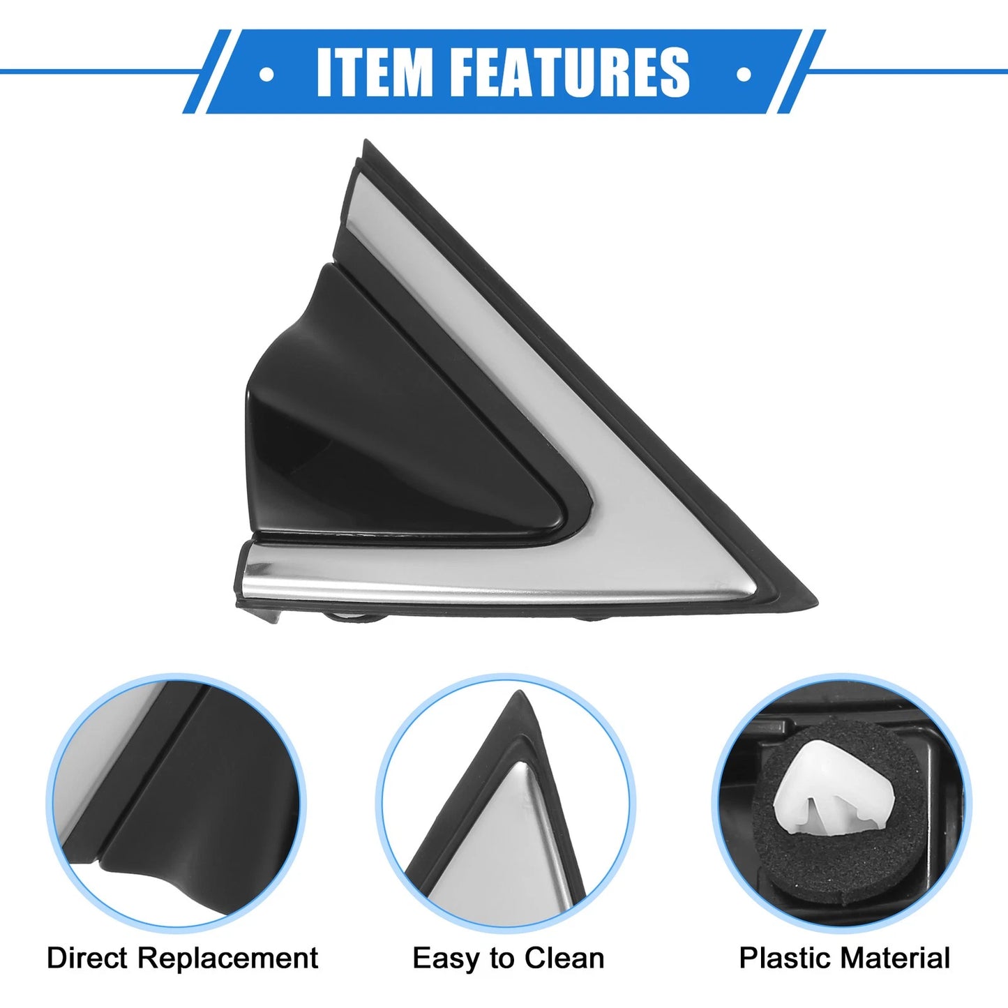 Right Mirror Corner Triangle Fender Cover for Hyundai Santa Fe (2013-2018)