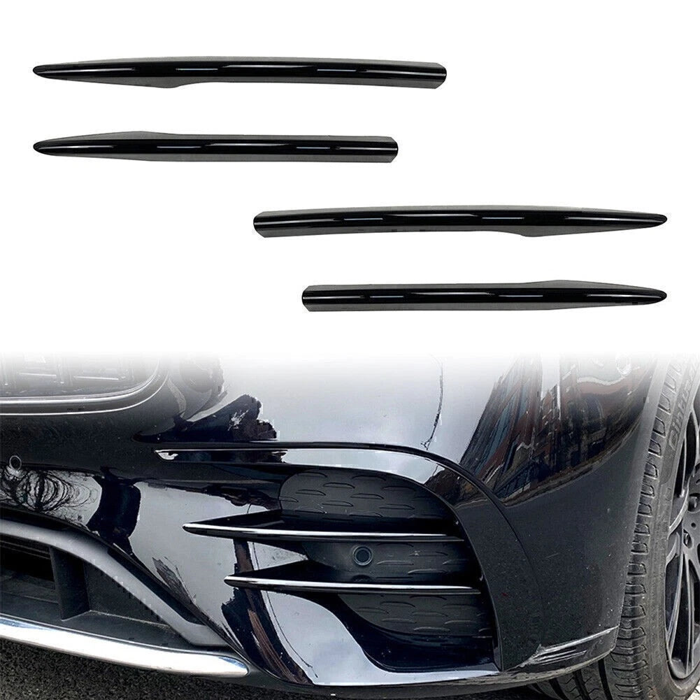 4x Fog Light Cover Trim for Mercedes Benz E-Class W213 (2021+) Black