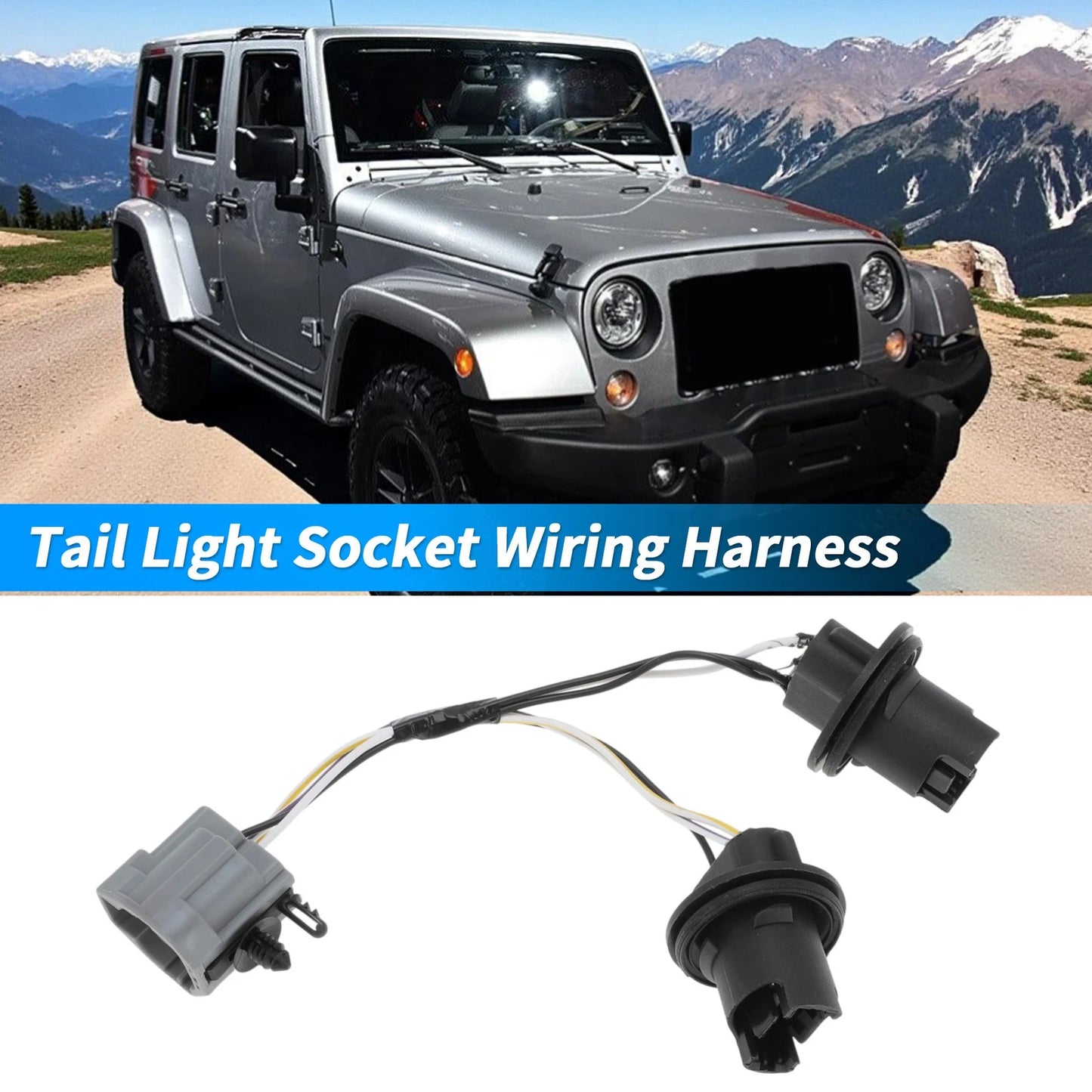 Tail Light Socket Wiring Harness for Jeep Wrangler JK (2007-2018)