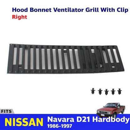 Hood Ventilator Grille Clip Fastener RH Fits Nissan Navara D21 Truck 1986-97 D05