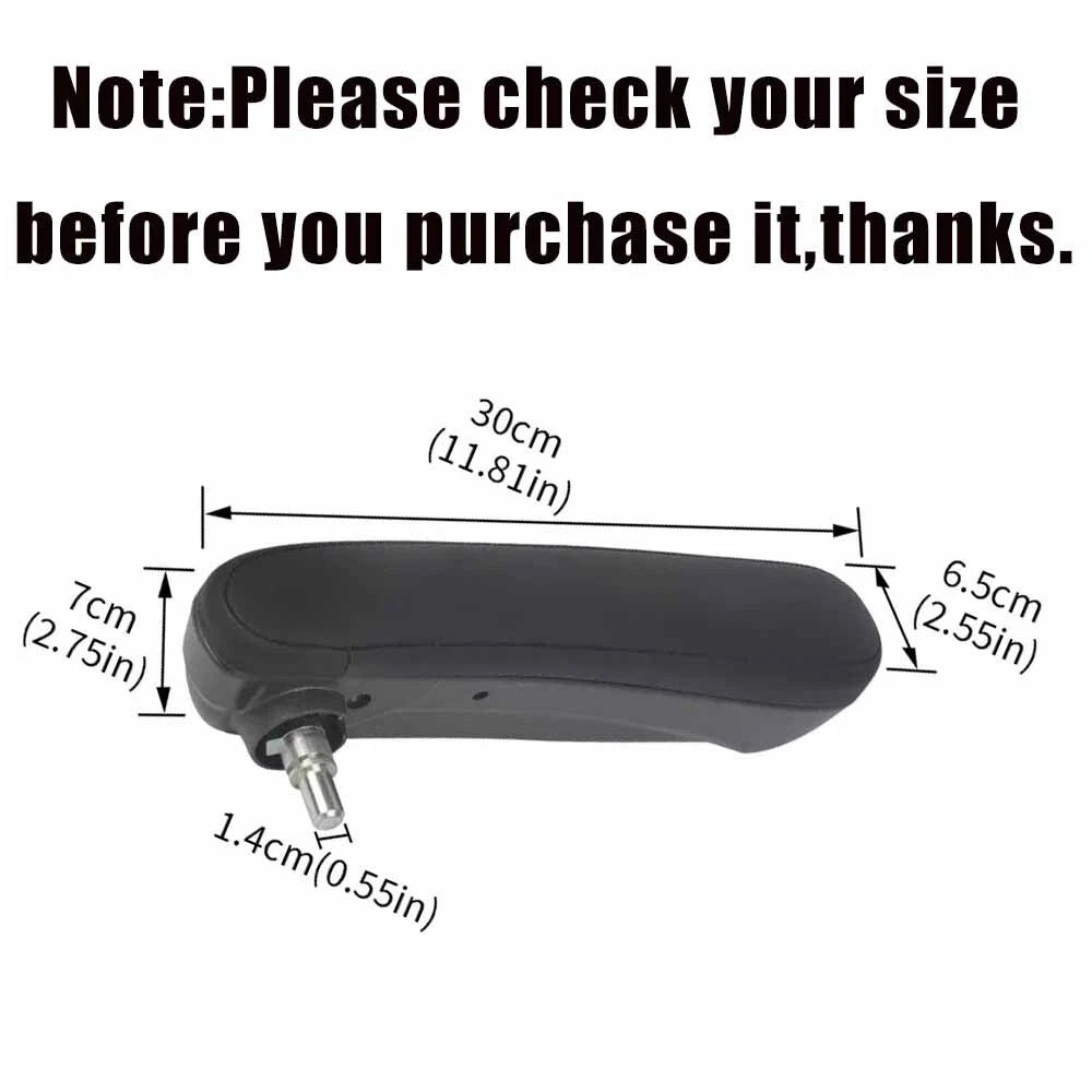 Front Right Seat Armrest for Fiat 500 Black (2016-2019)