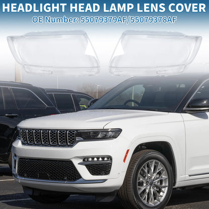 Car Front Left Right Headlight Lens Covers for Jeep Grand Cherokee (2001-2003)