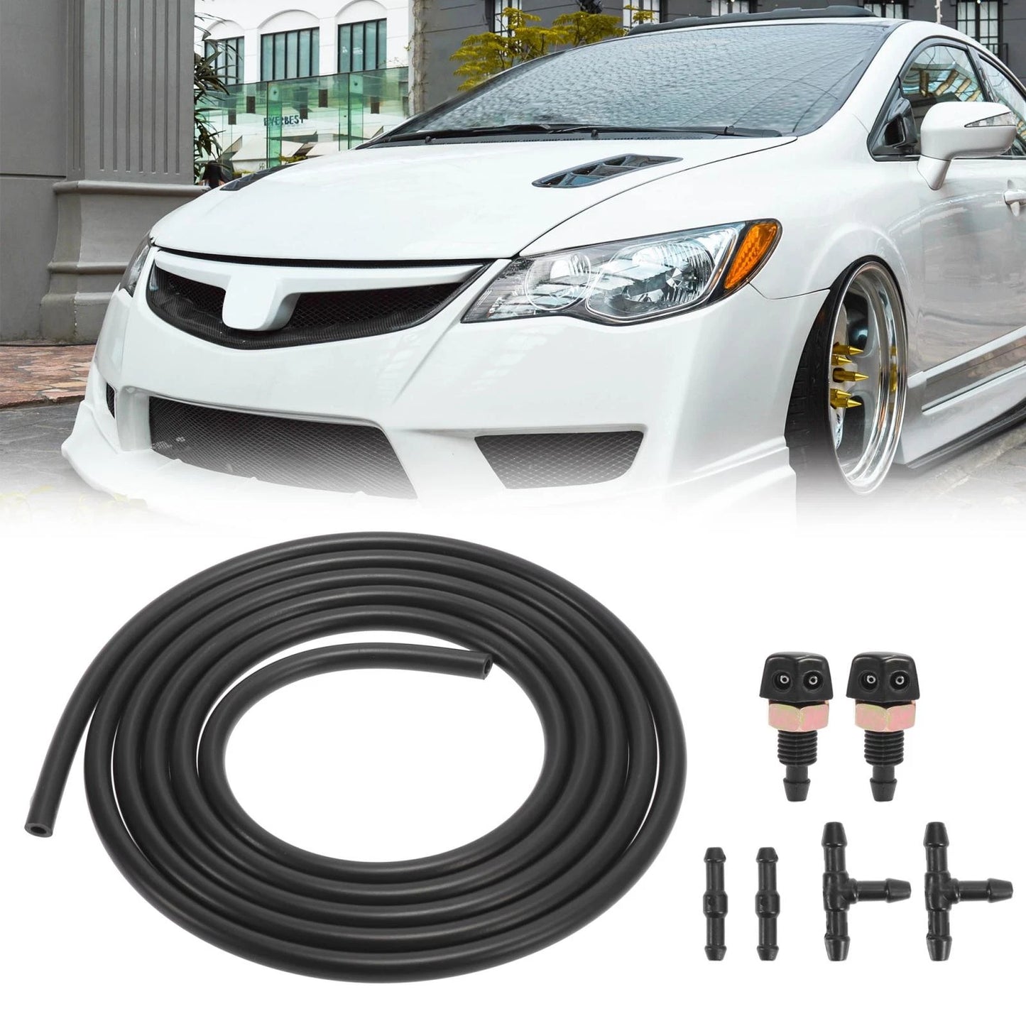 7pcs Universal Windshield Wiper Fluid Squirter Nozzles for Toyota, Ford