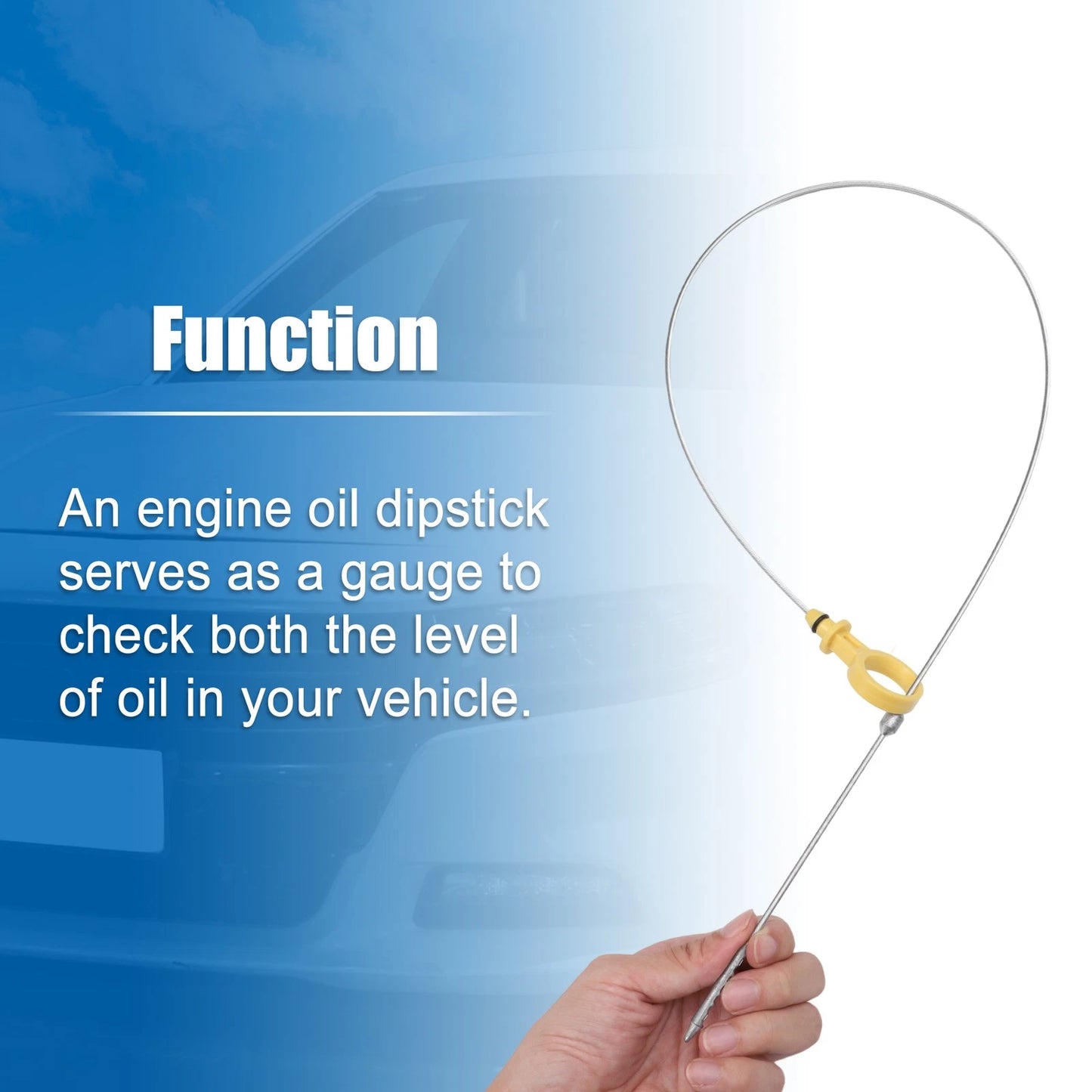 Engine Oil Level Indicator Dipstick for Chevrolet Silverado 2500 Yellow